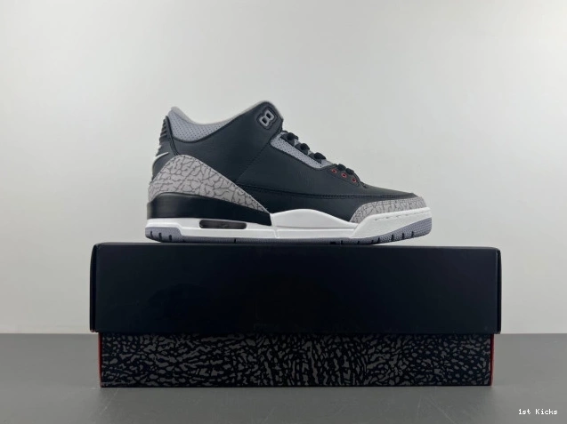 Air 3 Black Cement DN3707-010 Jordan 0706